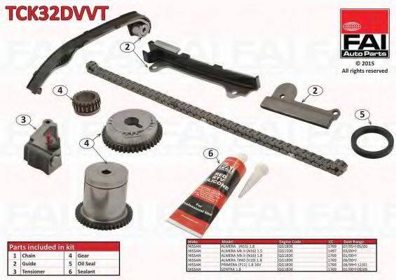 FAI AUTOPARTS TCK32DVVT Комплект цели привода распредвала