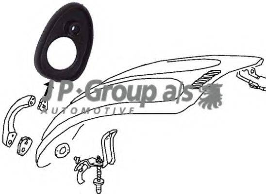 JP GROUP 8187350506 Прокладка, задняя дверь багажника / помещения для груза