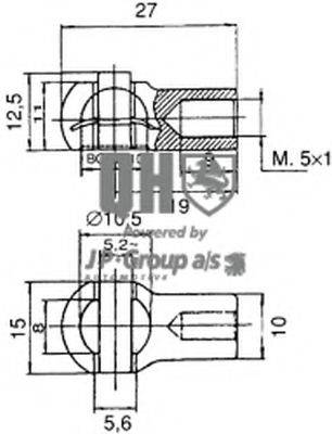 JP GROUP 3081200209 Газовая пружина, крышка багажник