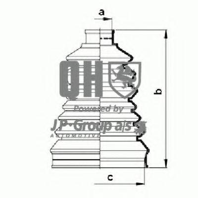 JP GROUP 4143601519 Комплект пылника, приводной вал