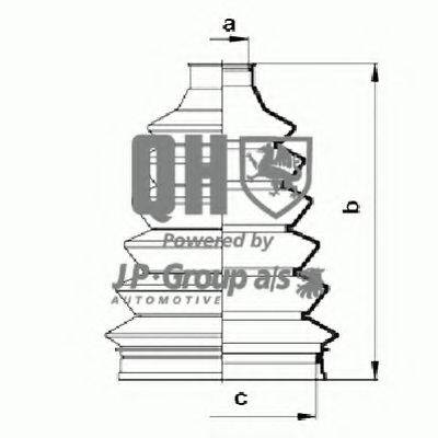 JP GROUP 1243600419 Комплект пылника, приводной вал