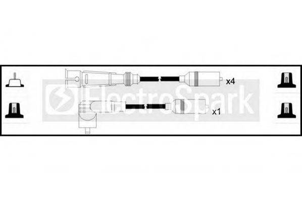 STANDARD OEK1004 Комплект проводов зажигания