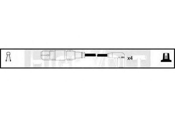 STANDARD OEF804 Комплект проводов зажигания