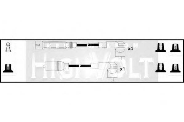 STANDARD OEF677 Комплект проводов зажигания