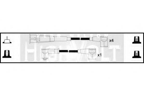STANDARD OEF179 Комплект проводов зажигания
