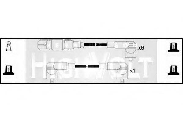 STANDARD OEF119 Комплект проводов зажигания