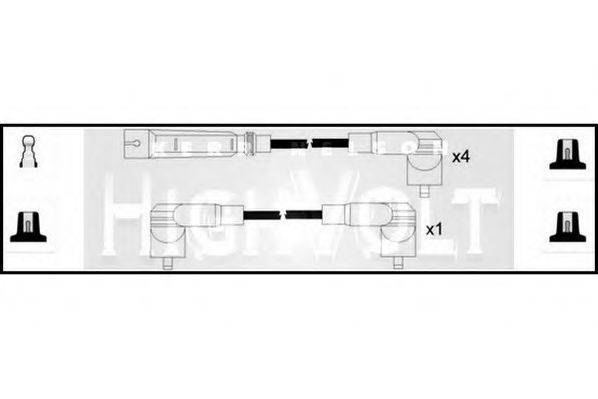 STANDARD OEF195 Комплект проводов зажигания