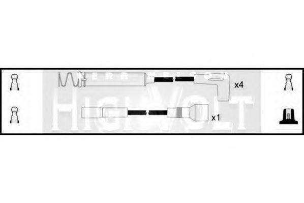 STANDARD OEF944 Комплект проводов зажигания