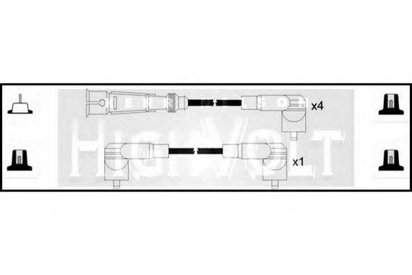 STANDARD OEF1016 Комплект проводов зажигания