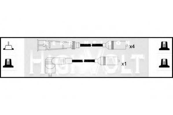 STANDARD OEF1017 Комплект проводов зажигания