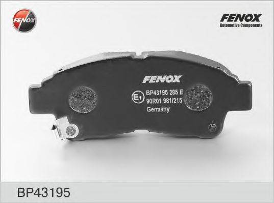 FENOX BP43195 Комплект тормозных колодок, дисковый тормоз