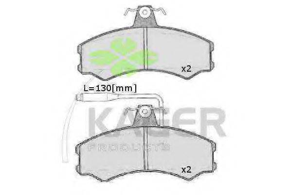 KAGER 350049 Комплект тормозных колодок, дисковый тормоз