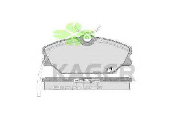 KAGER 350199 Комплект тормозных колодок, дисковый тормоз