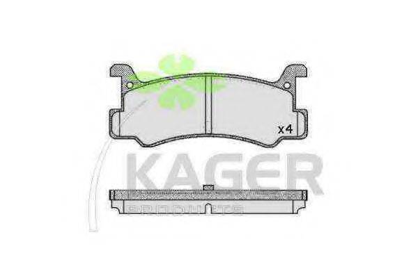 KAGER 350320 Комплект тормозных колодок, дисковый тормоз