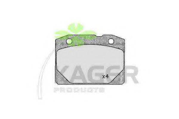 KAGER 350333 Комплект тормозных колодок, дисковый тормоз