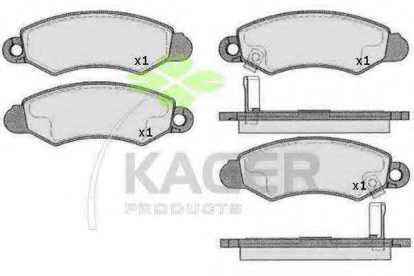 KAGER 350479 Комплект тормозных колодок, дисковый тормоз