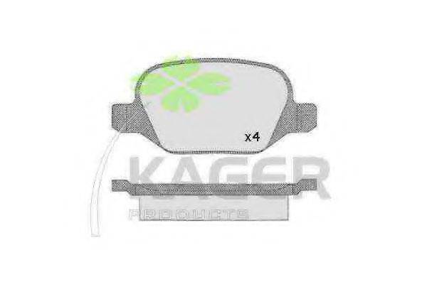 KAGER 350490 Комплект тормозных колодок, дисковый тормоз