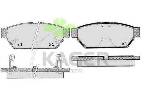 KAGER 350617 Комплект тормозных колодок, дисковый тормоз