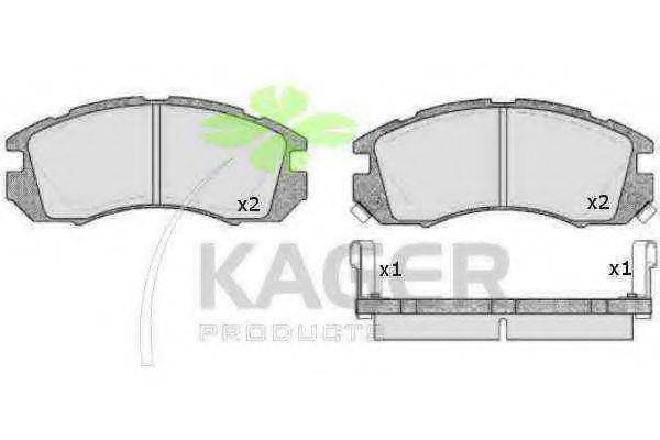 KAGER 350651 Комплект тормозных колодок, дисковый тормоз