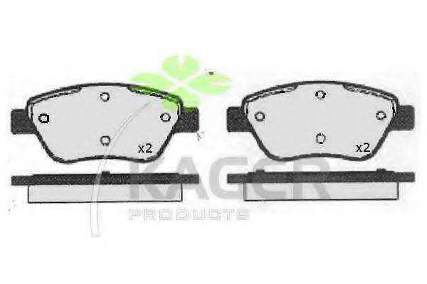 KAGER 350685 Комплект тормозных колодок, дисковый тормоз