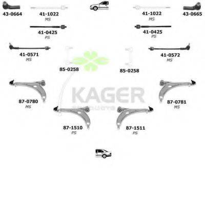 KAGER 800054 Подвеска колеса