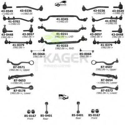 KAGER 800058 Подвеска колеса