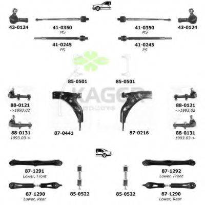 KAGER 800065 Подвеска колеса