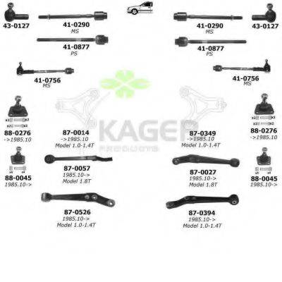 KAGER 800080 Подвеска колеса