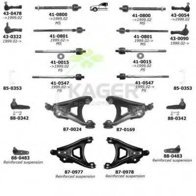 KAGER 800090 Подвеска колеса