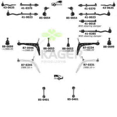 KAGER 800126 Подвеска колеса