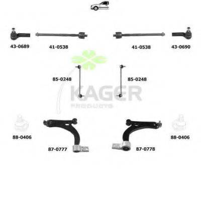 KAGER 800134 Подвеска колеса