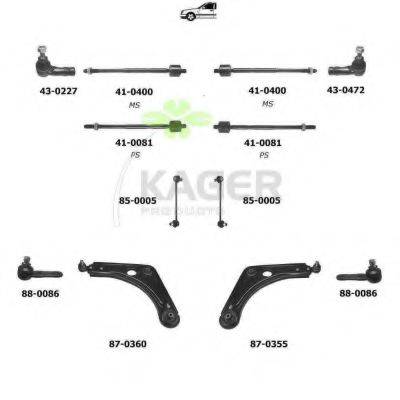 KAGER 800144 Подвеска колеса