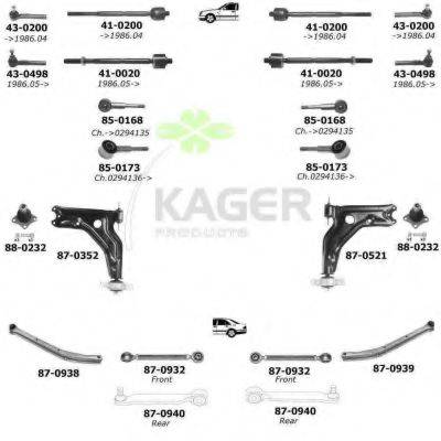 KAGER 800153 Подвеска колеса