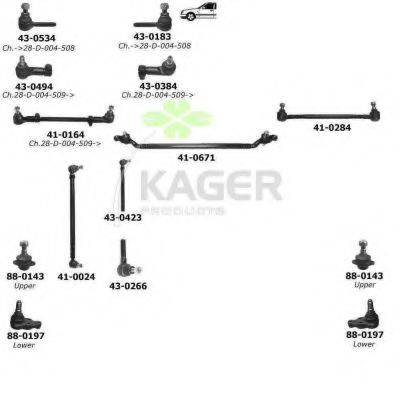 KAGER 800161 Подвеска колеса