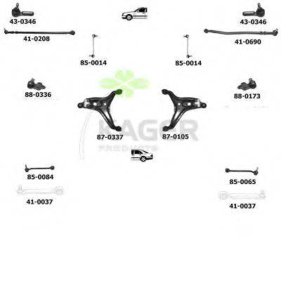 KAGER 800229 Подвеска колеса