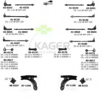 KAGER 800235 Подвеска колеса