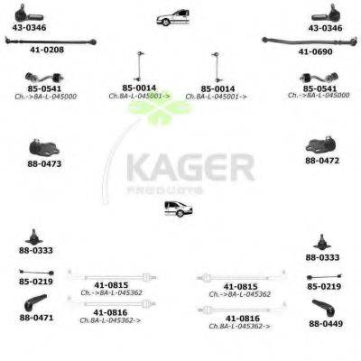 KAGER 800237 Подвеска колеса