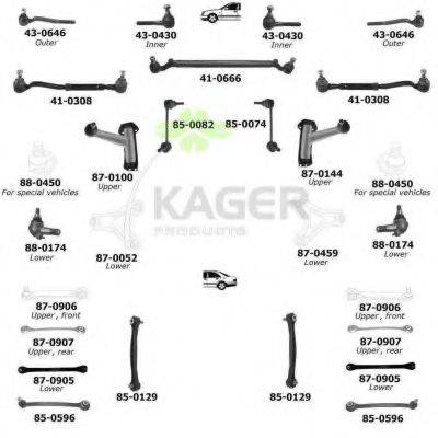 KAGER 800283 Подвеска колеса