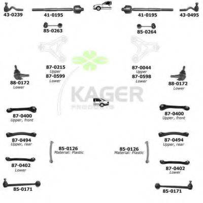 KAGER 800292 Подвеска колеса