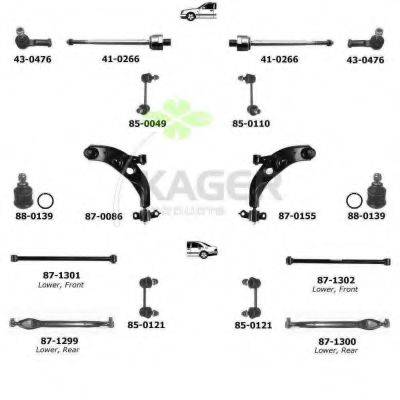 KAGER 800310 Подвеска колеса