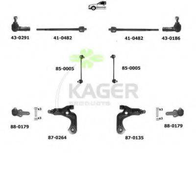 KAGER 800318 Подвеска колеса