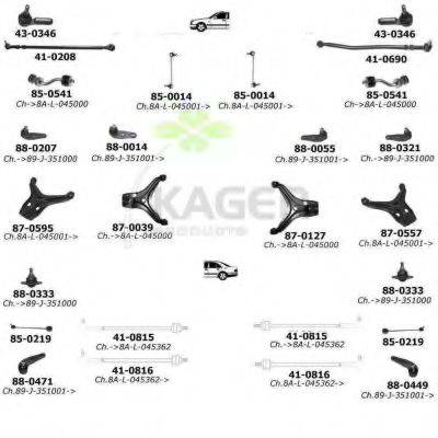 KAGER 800344 Подвеска колеса