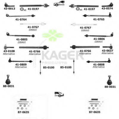 KAGER 800349 Подвеска колеса