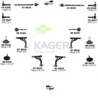 KAGER 800361 Подвеска колеса