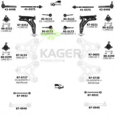 KAGER 800370 Подвеска колеса