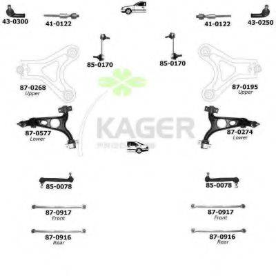 KAGER 800372 Подвеска колеса