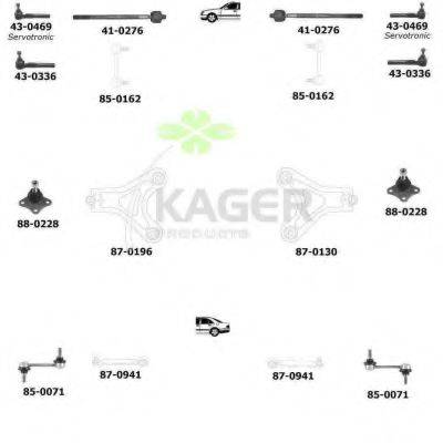 KAGER 800396 Подвеска колеса