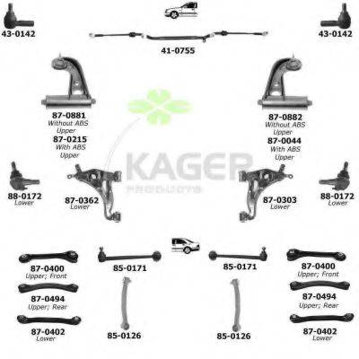 KAGER 800409 Подвеска колеса