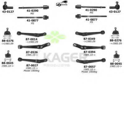 KAGER 800424 Подвеска колеса