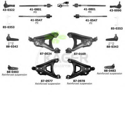 KAGER 800435 Подвеска колеса